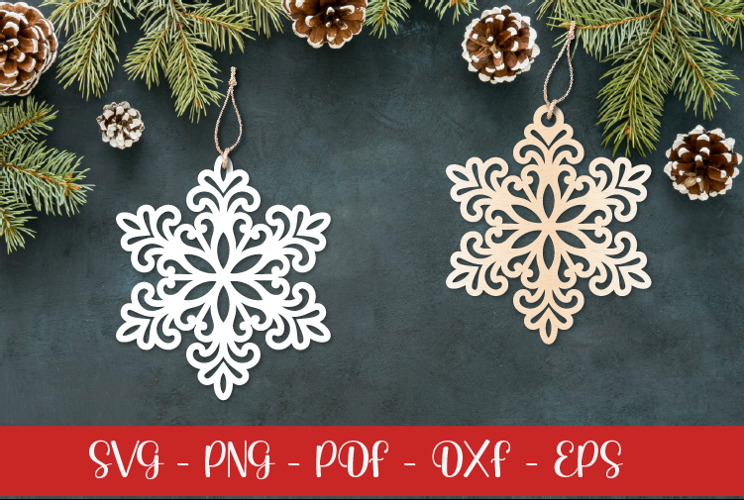 Snowflake laser SVG PNG| Christmas Snowflakes ornament