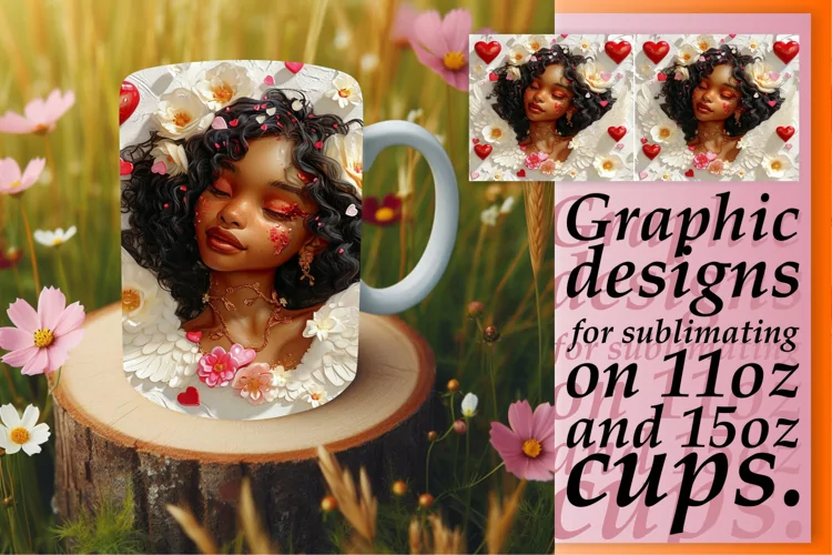 Cupid's Kiss on Sublimation Cups