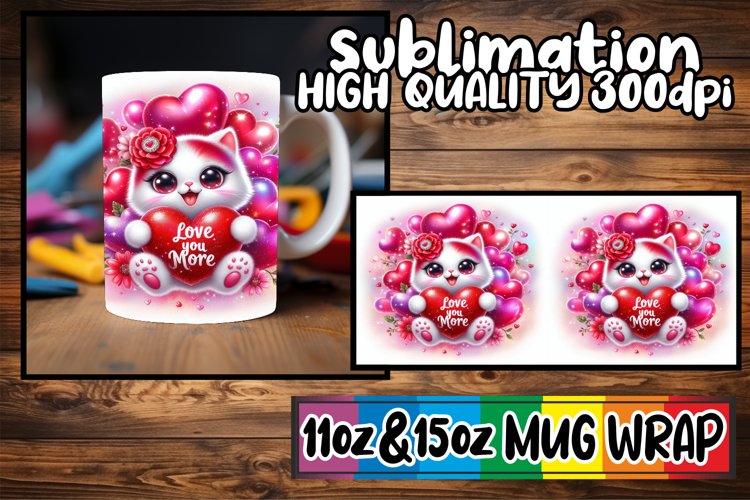 Cozy smiles 11oz 15oz sublimation wrap, Valentines example image 1