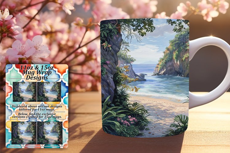Spring Bliss Landscape Mug Wraps: Sublimation - 11oz/15oz