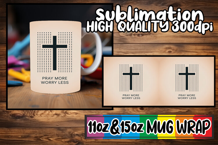 Serene beauty 11oz 15oz mug wrap, Christian Quotes example image 1