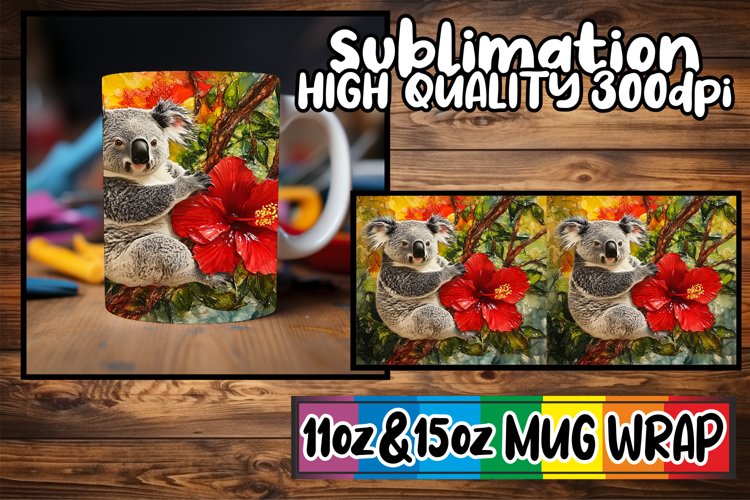 Uplifting moments 11oz 15oz sublimation wrap, Animals example image 1