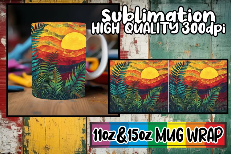 Nostalgic Spring Blooms: Mug Wrap Sublimation