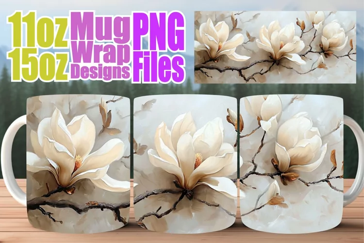 Delicate Floral Cup: Spring Sublimation Charm 11oz