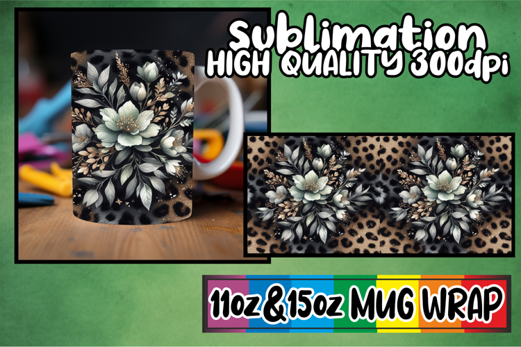 Wholesome days 11oz 15oz sublimation wrap, Leopard Prints