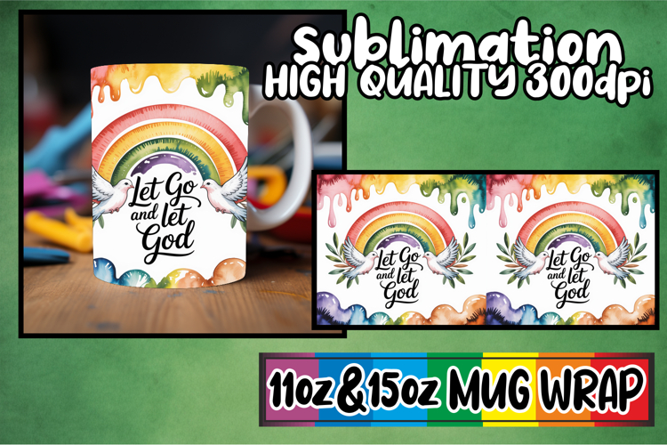 Tranquil vibes 11oz 15oz mug wrap, Christian