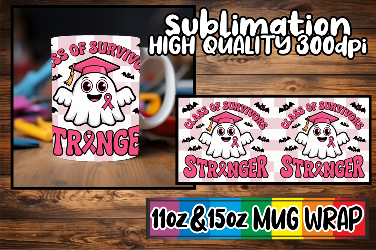 Unique flair 11oz 15oz mug wrap, Ghost Cancer