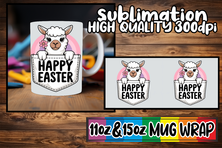 Timeless joy 11oz 15oz sublimation wrap, Easter Animals
