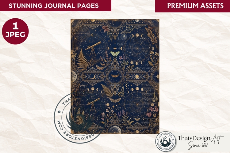 Botanical Herbarium Junk Journal digital paper textured