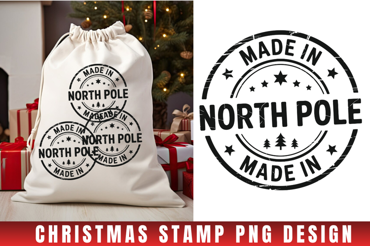 Christmas Stamp Clipart, Christmas Retro sublimation PNG