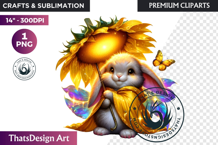 Enchanted Woodland Animal & Sunflower Clipart PNG