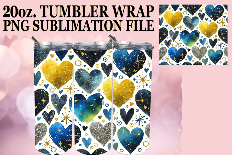 Cozy Sunsets 20oz tumbler wrap, Heart
