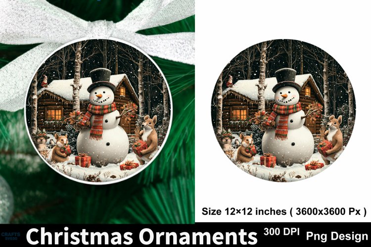 Round Christmas Ornament Svg Image 12