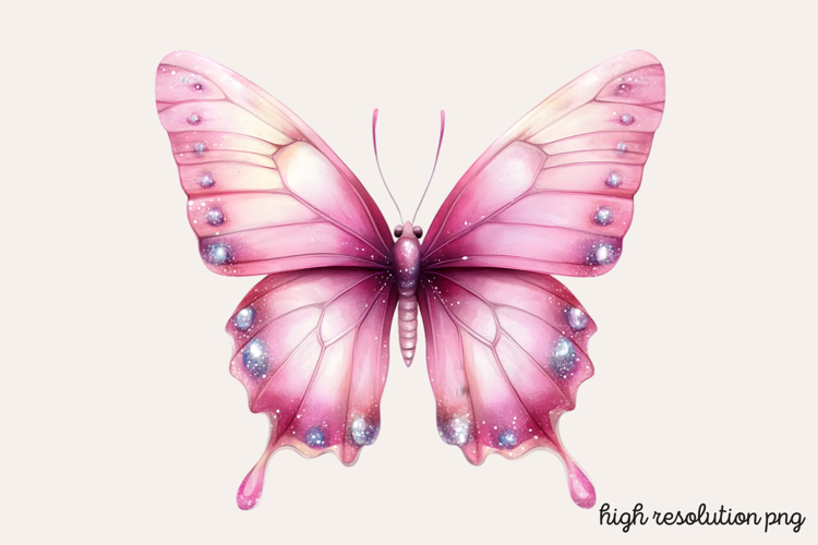 Pink Butterfly Clipart Image 11