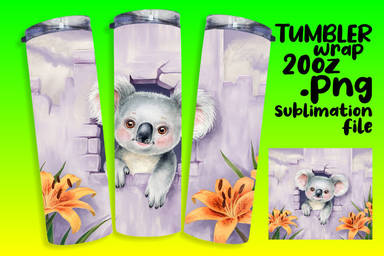 SLEEK 20oz Tumbler Design , Animals In Wall example image 1