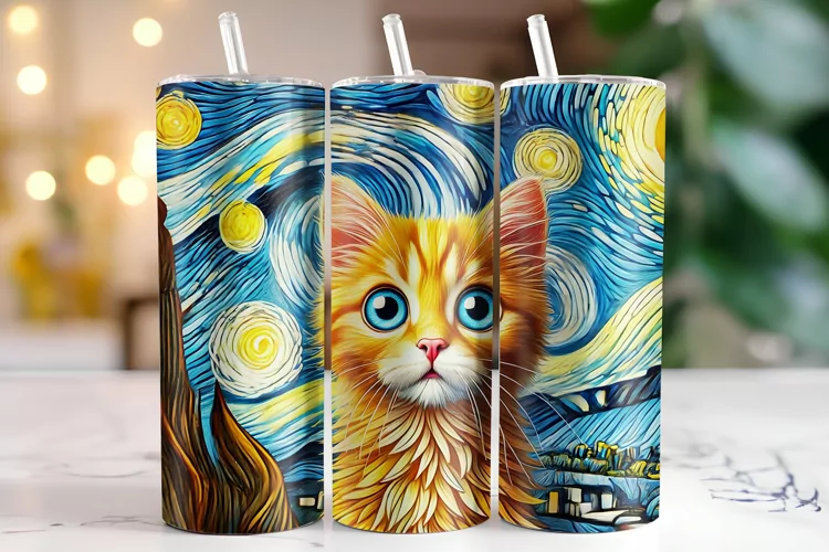 Cat Tumbler Wrap | Sublimation | Tumblers