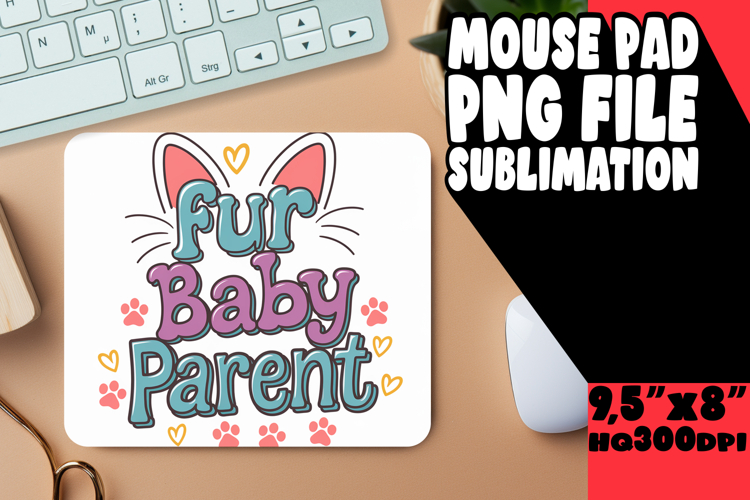 Whimsical Mouse Pad Design PNG, Cat Quote example image 1