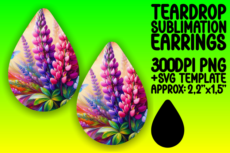 Whimsical Teardrop Design for Crafting , Flowers