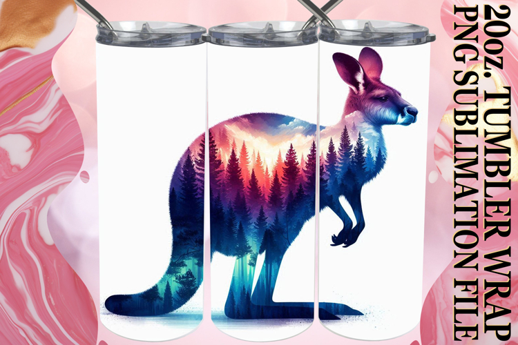 Whimsical nights 20oz tumbler wrap, Animals Art