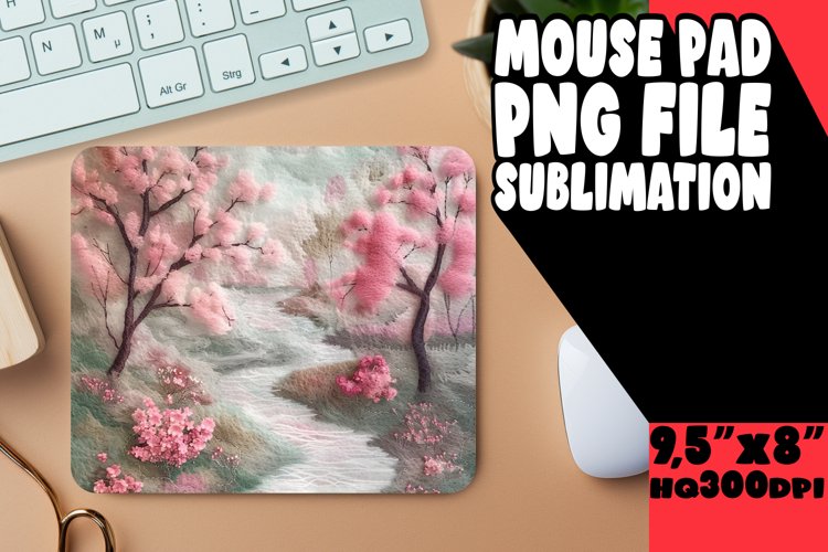 Scenic 3D Summer Mouse Pad for Sublimation example image 1