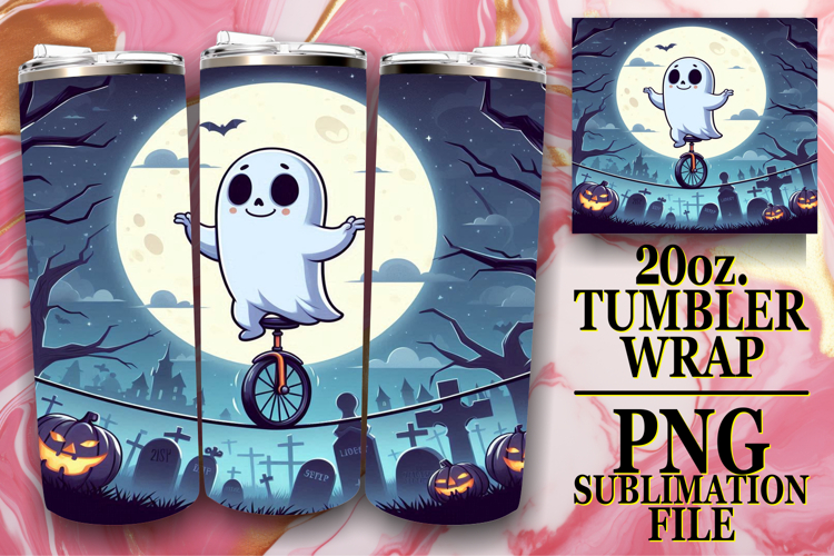 Radiant Love 20oz tumbler wrap, Ghost