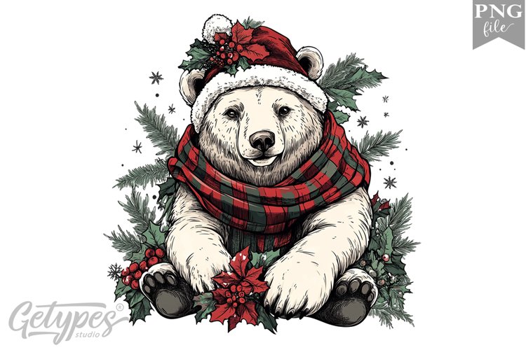 Christmas Bear Clipart Image 2