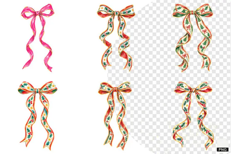Christmas Bows PNG