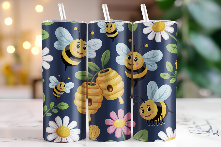 Honeybees Tumbler Wrap | Sublimation | Tumblers