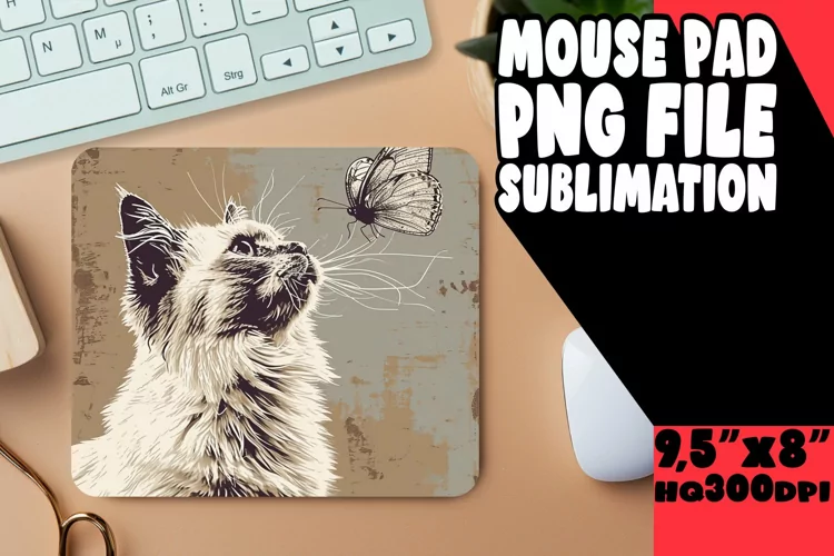 Whimsical Cat Sublimation Mat