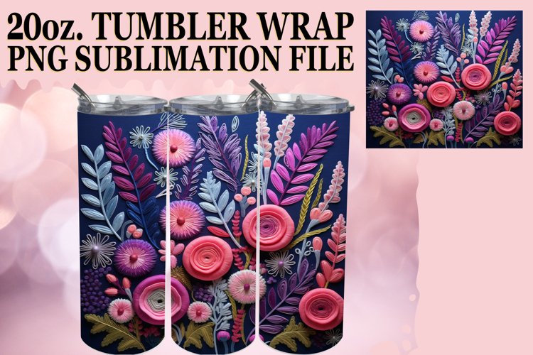 Blossom Sublimation Tumbler Wrap Magic