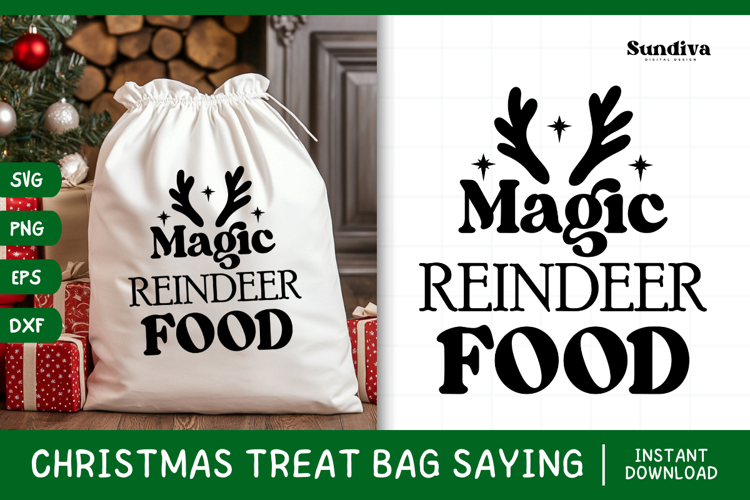 Christmas Treat Bag Quote SVG | Magic Reindeer Food