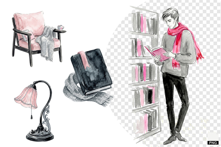 Frosted Library Clipart