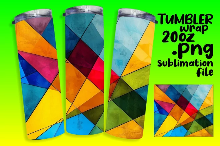 Artistic Tumbler Wrap Sublimation Ready