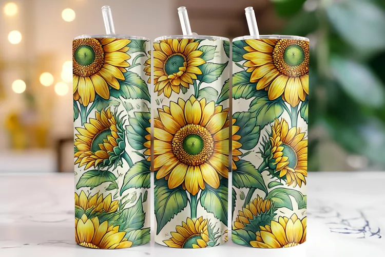 Sunflower Tumbler Wrap | Sublimation | Tumblers