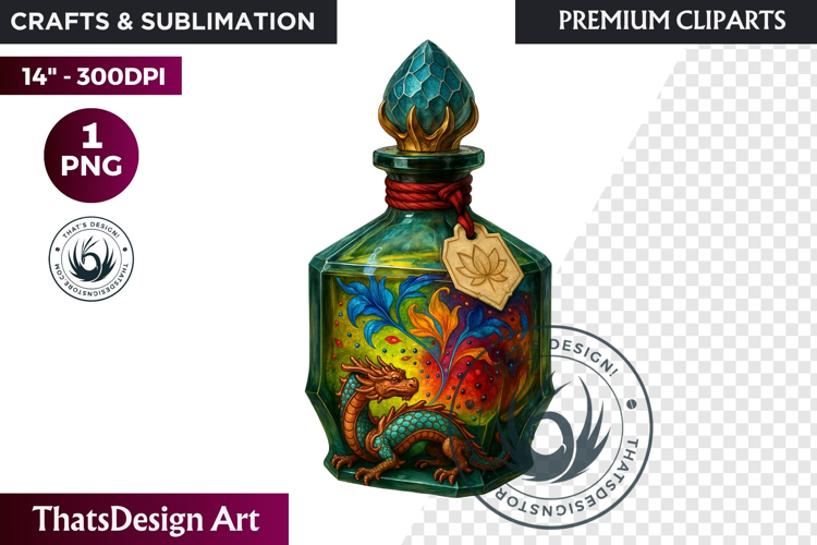 Magical Potion Bottles PNG, Fantasy Witchcraft Clipart witch
