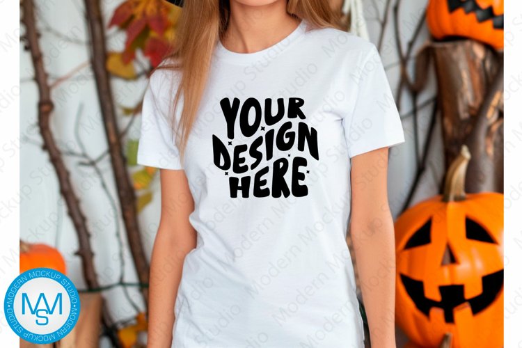 White Tshirt Mockup Image 13