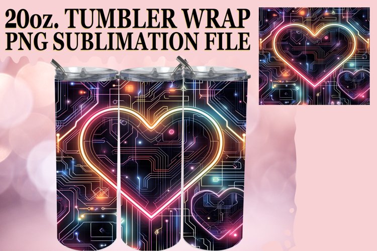 Sublimation Beauty - Love Tumbler Wrap example image 1