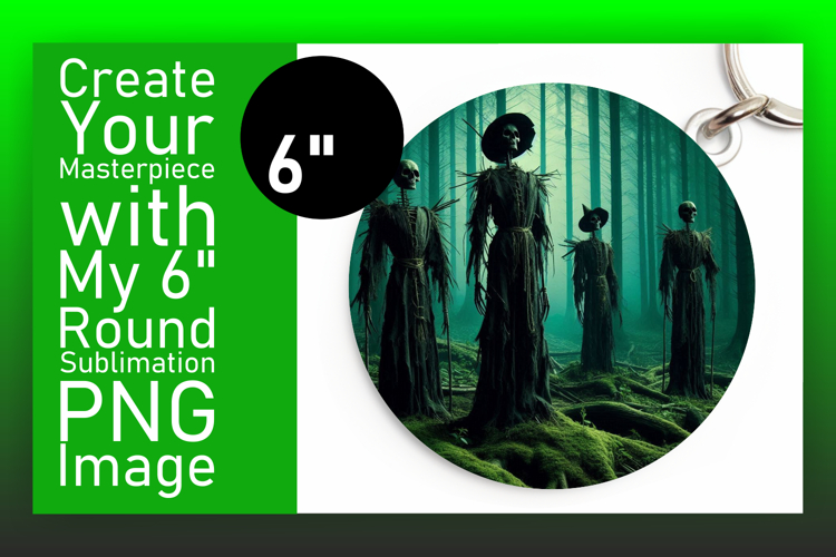 Bright Circle Design for Coasters , Horror Halloween