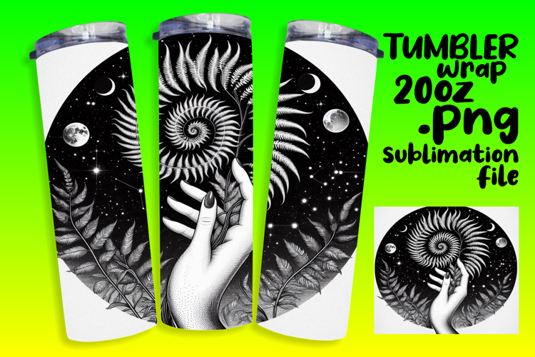 SLEEK PNG Tumbler Design 20oz , Mystic