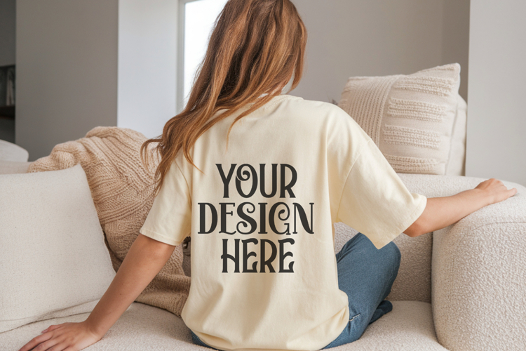 Butter Comfort Colors C1717 Shirt Mockup, CC 1717 T-shirt