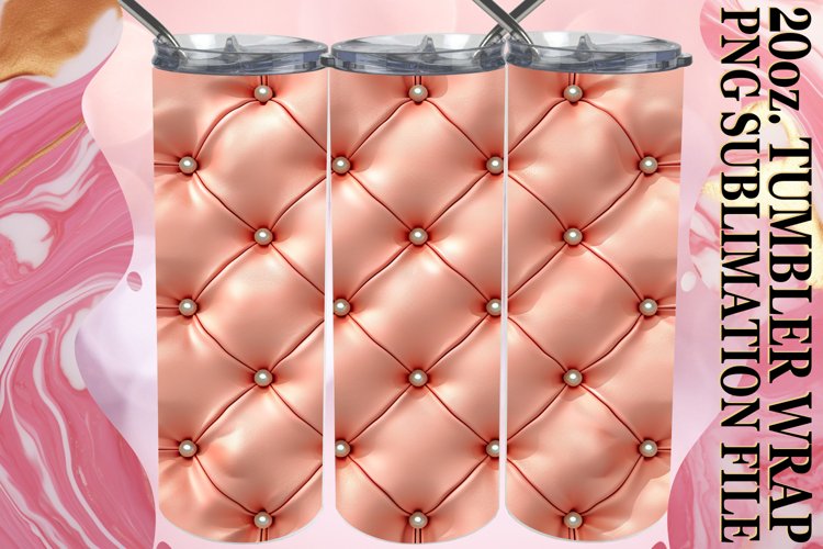 3D Effect Pattern Tumbler Wrap PNG, 20oz