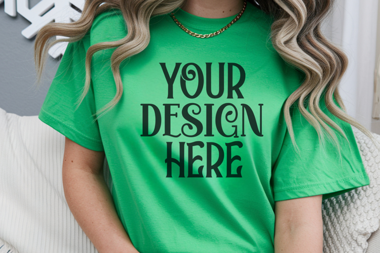 Island Green Comfort Colors 1717 Christmas Mockup, CC 1717
