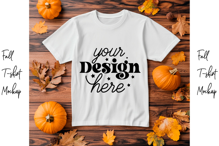 Fall t-shirt mockup, Fall mockup