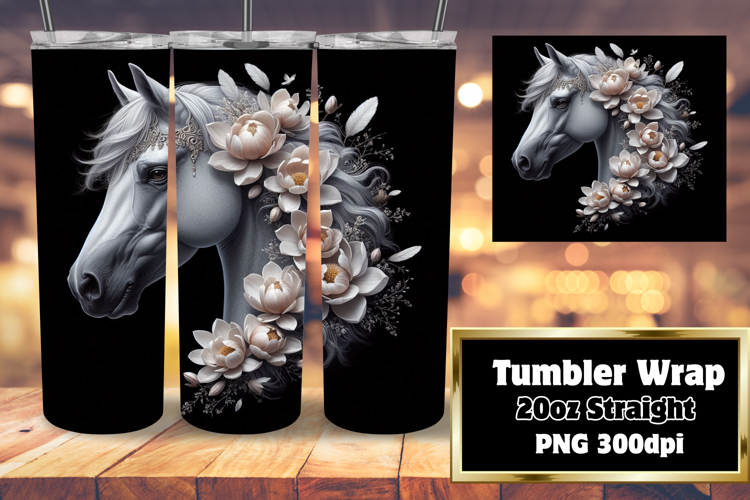 DIY 20oz Tumbler Wrap File , Horse