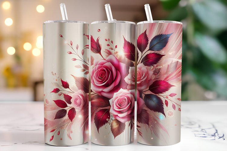 Flowers Tumbler Wrap | Sublimation | Tumblers