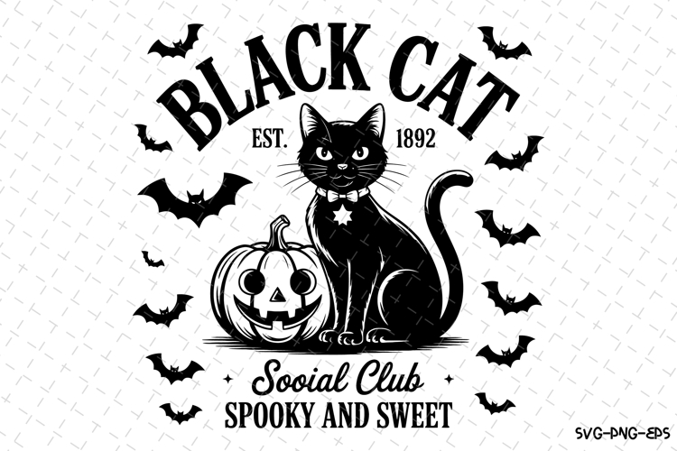 Halloween Black Cat Svg Image 2