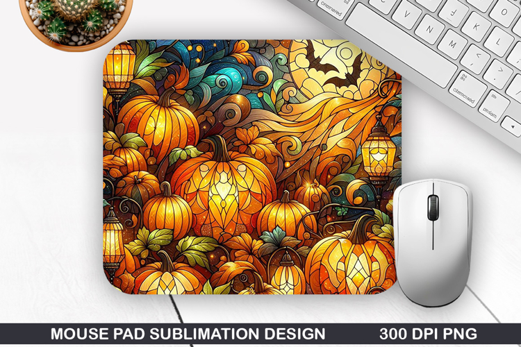 Pumpkin Mouse Pad Sublimation, Halloween Mouse Pad PNG