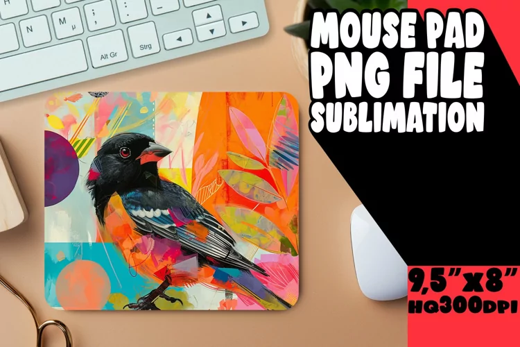 Stylish Bird Theme Sublimation Pad