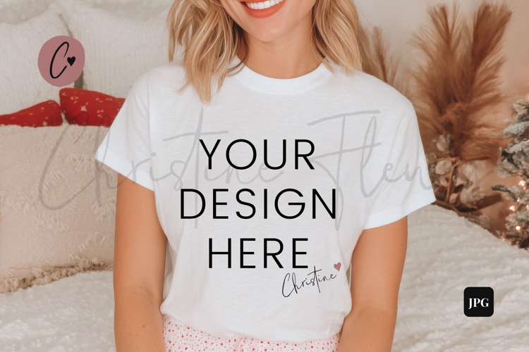 White Tshirt Mockup Image 18