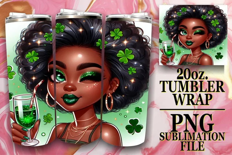 Green Sparkle Tumbler Sublimation